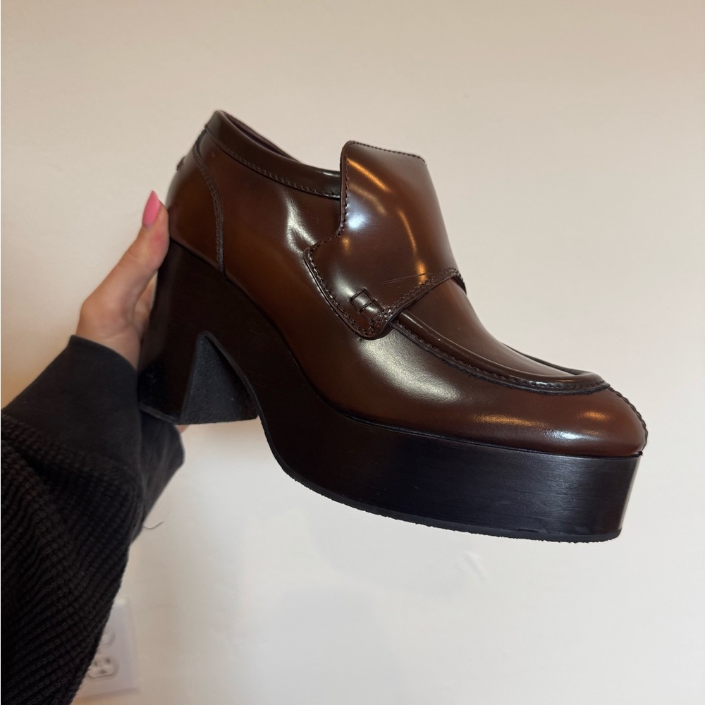 Brown Platform Loafers